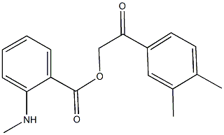 2-(3,4-dimethylphenyl)-2-oxoethyl 2-(methylamino)benzoate Struktur