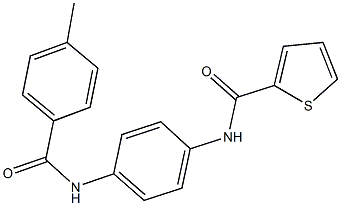 N-{4-[(4-methylbenzoyl)amino]phenyl}-2-thiophenecarboxamide Struktur