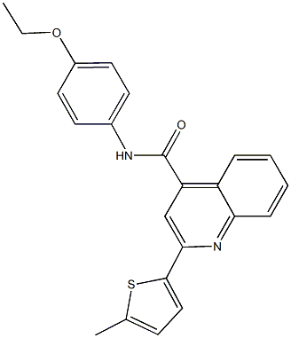 N-(4-ethoxyphenyl)-2-(5-methyl-2-thienyl)-4-quinolinecarboxamide Struktur