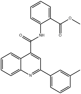 methyl 2-({[2-(3-methylphenyl)-4-quinolinyl]carbonyl}amino)benzoate Struktur