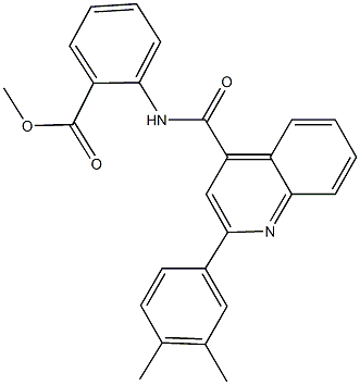 methyl 2-({[2-(3,4-dimethylphenyl)-4-quinolinyl]carbonyl}amino)benzoate Struktur