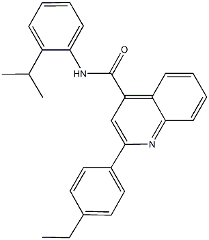 2-(4-ethylphenyl)-N-(2-isopropylphenyl)-4-quinolinecarboxamide Struktur