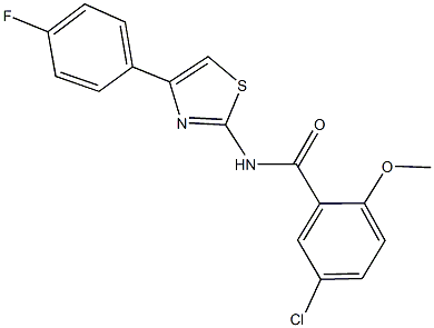 5-chloro-N-[4-(4-fluorophenyl)-1,3-thiazol-2-yl]-2-methoxybenzamide Struktur