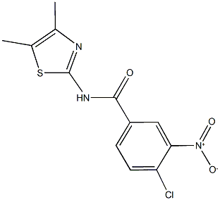 4-chloro-N-(4,5-dimethyl-1,3-thiazol-2-yl)-3-nitrobenzamide Struktur