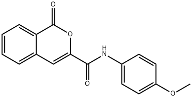 N-(4-methoxyphenyl)-1-oxo-1H-isochromene-3-carboxamide Struktur