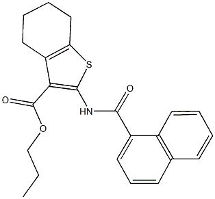 propyl 2-(1-naphthoylamino)-4,5,6,7-tetrahydro-1-benzothiophene-3-carboxylate Struktur