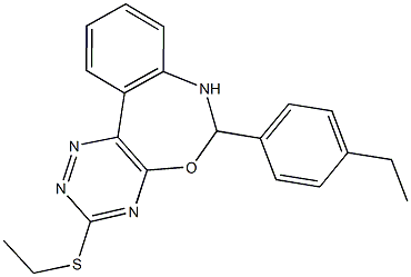 ethyl 6-(4-ethylphenyl)-6,7-dihydro[1,2,4]triazino[5,6-d][3,1]benzoxazepin-3-yl sulfide Struktur