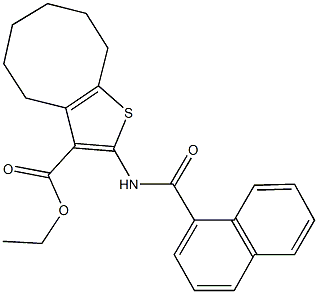 ethyl 2-(1-naphthoylamino)-4,5,6,7,8,9-hexahydrocycloocta[b]thiophene-3-carboxylate Struktur