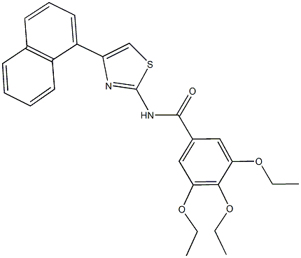 3,4,5-triethoxy-N-[4-(1-naphthyl)-1,3-thiazol-2-yl]benzamide Struktur