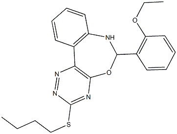 3-(butylsulfanyl)-6-(2-ethoxyphenyl)-6,7-dihydro[1,2,4]triazino[5,6-d][3,1]benzoxazepine Struktur