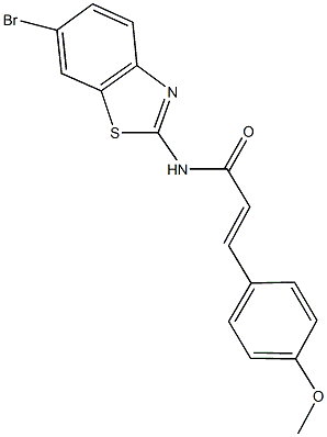 N-(6-bromo-1,3-benzothiazol-2-yl)-3-(4-methoxyphenyl)acrylamide Struktur