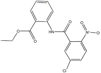 ethyl 2-({5-chloro-2-nitrobenzoyl}amino)benzoate Struktur