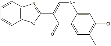 2-(1,3-benzoxazol-2-yl)-3-(3-chloro-4-methylanilino)acrylaldehyde Struktur