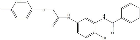 N-(2-chloro-5-{[(4-methylphenoxy)acetyl]amino}phenyl)benzamide Struktur