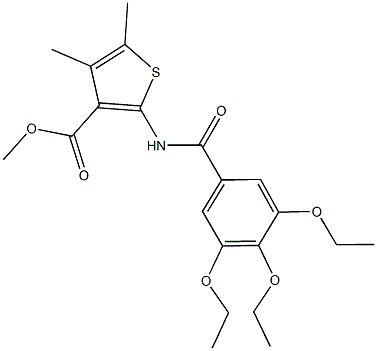 methyl 4,5-dimethyl-2-[(3,4,5-triethoxybenzoyl)amino]-3-thiophenecarboxylate Struktur