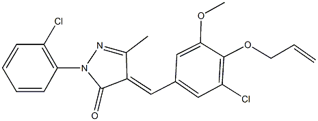 4-[4-(allyloxy)-3-chloro-5-methoxybenzylidene]-2-(2-chlorophenyl)-5-methyl-2,4-dihydro-3H-pyrazol-3-one Struktur