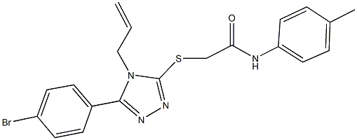 2-{[4-allyl-5-(4-bromophenyl)-4H-1,2,4-triazol-3-yl]sulfanyl}-N-(4-methylphenyl)acetamide Struktur