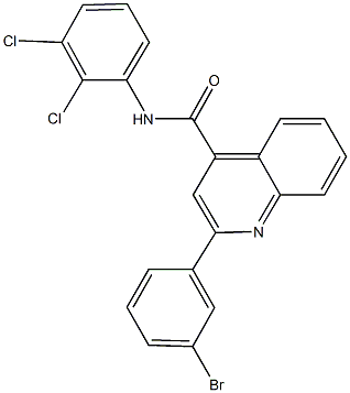 2-(3-bromophenyl)-N-(2,3-dichlorophenyl)-4-quinolinecarboxamide Struktur