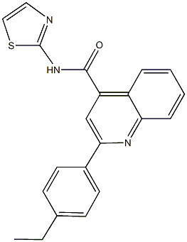 2-(4-ethylphenyl)-N-(1,3-thiazol-2-yl)-4-quinolinecarboxamide Struktur