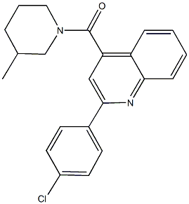 2-(4-chlorophenyl)-4-[(3-methyl-1-piperidinyl)carbonyl]quinoline Struktur