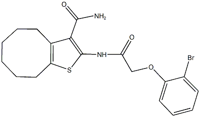 2-{[(2-bromophenoxy)acetyl]amino}-4,5,6,7,8,9-hexahydrocycloocta[b]thiophene-3-carboxamide Struktur