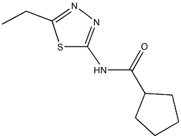 N-(5-ethyl-1,3,4-thiadiazol-2-yl)cyclopentanecarboxamide Struktur