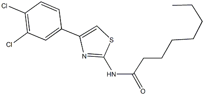 N-[4-(3,4-dichlorophenyl)-1,3-thiazol-2-yl]octanamide Struktur