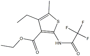 ethyl 4-ethyl-5-methyl-2-[(trifluoroacetyl)amino]-3-thiophenecarboxylate Struktur