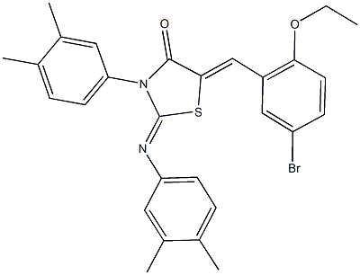 5-(5-bromo-2-ethoxybenzylidene)-3-(3,4-dimethylphenyl)-2-[(3,4-dimethylphenyl)imino]-1,3-thiazolidin-4-one Struktur