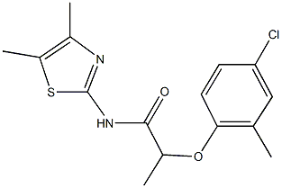 2-(4-chloro-2-methylphenoxy)-N-(4,5-dimethyl-1,3-thiazol-2-yl)propanamide Struktur