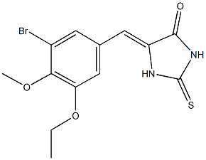 5-(3-bromo-5-ethoxy-4-methoxybenzylidene)-2-thioxo-4-imidazolidinone Struktur