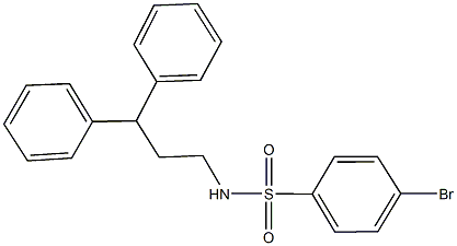 4-bromo-N-(3,3-diphenylpropyl)benzenesulfonamide Struktur