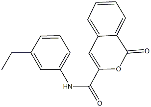 N-(3-ethylphenyl)-1-oxo-1H-isochromene-3-carboxamide Struktur