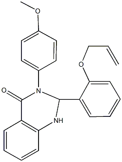 2-[2-(allyloxy)phenyl]-3-(4-methoxyphenyl)-2,3-dihydro-4(1H)-quinazolinone Struktur