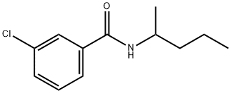 3-chloro-N-(1-methylbutyl)benzamide Struktur