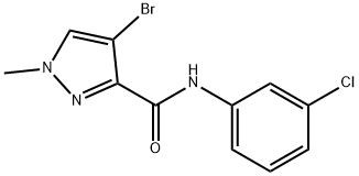 4-bromo-N-(3-chlorophenyl)-1-methyl-1H-pyrazole-3-carboxamide Struktur