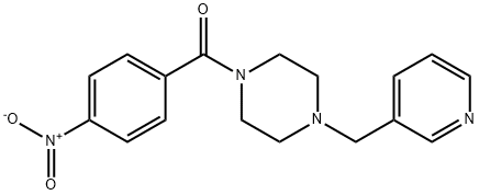 1-{4-nitrobenzoyl}-4-(3-pyridinylmethyl)piperazine Struktur