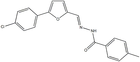 N'-{[5-(4-chlorophenyl)-2-furyl]methylene}-4-methylbenzohydrazide Struktur