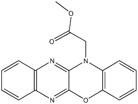 methyl 12H-quinoxalino[2,3-b][1,4]benzoxazin-12-ylacetate Struktur