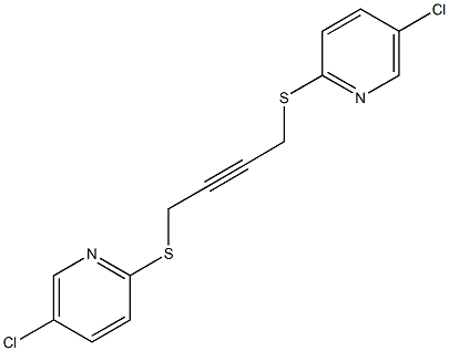 5-chloro-2-({4-[(5-chloro-2-pyridinyl)sulfanyl]-2-butynyl}sulfanyl)pyridine Struktur