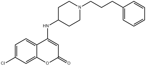 7-chloro-4-{[1-(3-phenylpropyl)-4-piperidinyl]amino}-2H-chromen-2-one Struktur