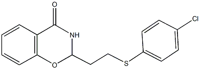 2-{2-[(4-chlorophenyl)sulfanyl]ethyl}-2,3-dihydro-4H-1,3-benzoxazin-4-one Struktur