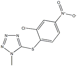 5-({2-chloro-4-nitrophenyl}sulfanyl)-1-methyl-1H-tetraazole Struktur