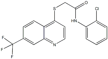 N-(2-chlorophenyl)-2-{[7-(trifluoromethyl)-4-quinolinyl]sulfanyl}acetamide Struktur