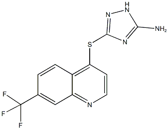 3-{[7-(trifluoromethyl)-4-quinolinyl]sulfanyl}-1H-1,2,4-triazol-5-amine Struktur