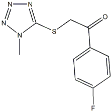 1-(4-fluorophenyl)-2-[(1-methyl-1H-tetraazol-5-yl)sulfanyl]ethanone Struktur