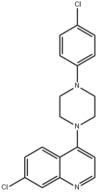 7-chloro-4-[4-(4-chlorophenyl)-1-piperazinyl]quinoline Struktur