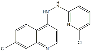 7-chloro-4-[2-(6-chloro-2-pyridinyl)hydrazino]quinoline Struktur