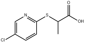 2-[(5-chloro-2-pyridinyl)sulfanyl]propanoic acid Struktur