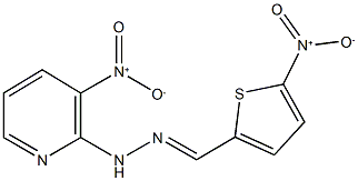 5-nitro-2-thiophenecarbaldehyde {3-nitro-2-pyridinyl}hydrazone Struktur